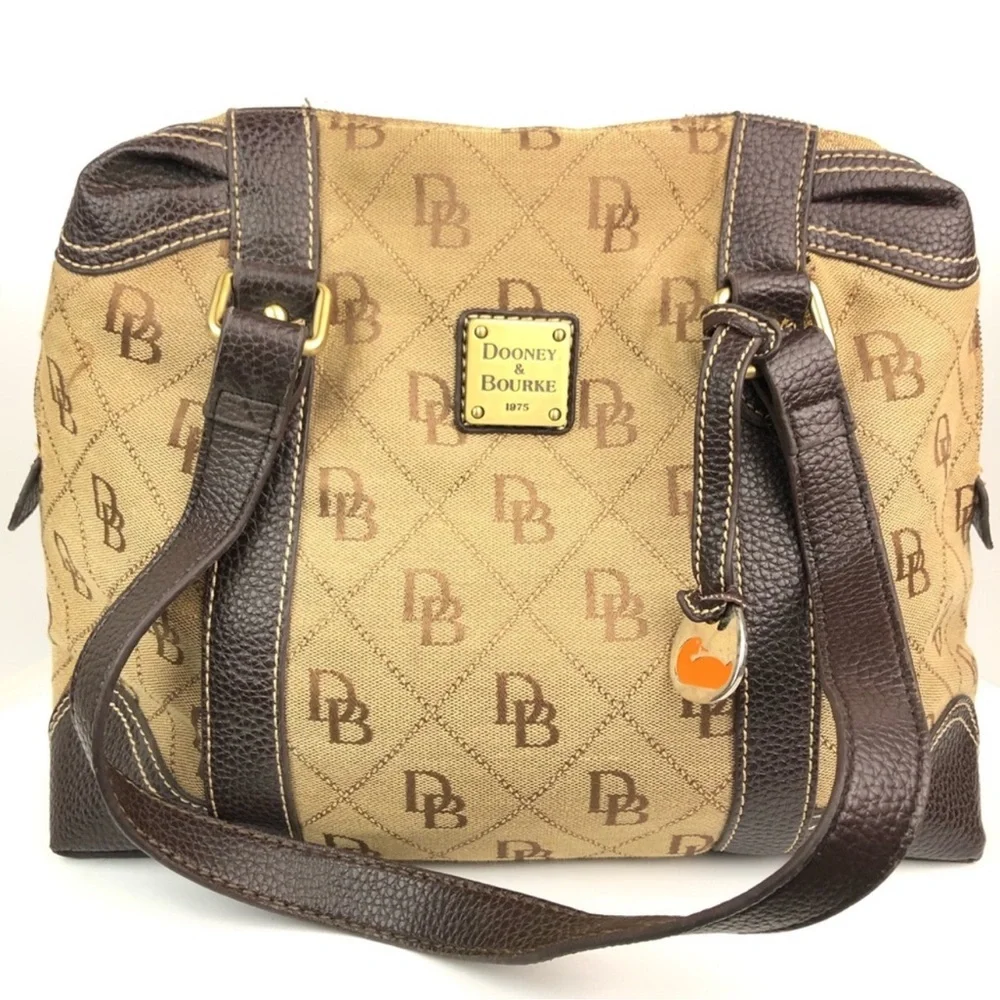 Dooney & Bourke Handbag Purse Classic Signature Monogram Canvas purse - Picture 3 of 12